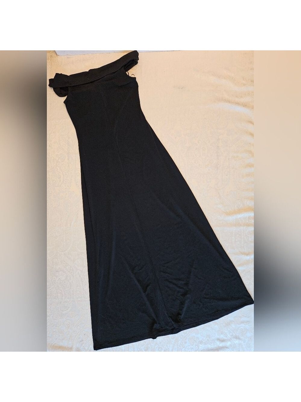 The Occasion by Old Navy Black Off the Shoulder Maxi Length Gown, S Tall - Picture 10 of 10